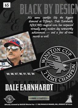 1996 Pinnacle Zenith #65 Dale Earnhardt Back