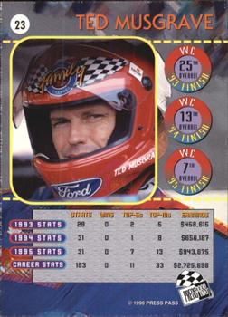1996 Press Pass #23 Ted Musgrave Back
