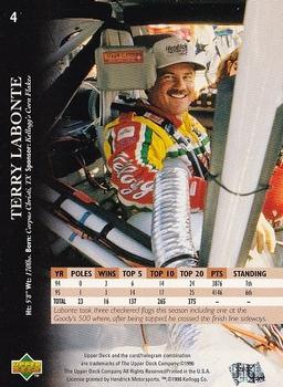 1996 Upper Deck #4 Terry Labonte Back