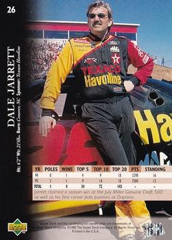1996 Upper Deck #26 Dale Jarrett Back