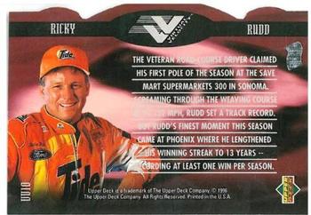 1996 Upper Deck - Virtual Velocity #VV10 Ricky Rudd Back