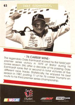 2011 Press Pass Legends #63 Dale Earnhardt Back