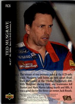 1996 Upper Deck Road to the Cup #RC6 Ted Musgrave Back