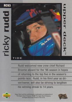 1996 Upper Deck Road to the Cup #RC93 Ricky Rudd Back