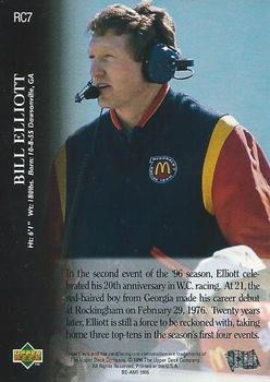 1996 Upper Deck Road to the Cup #RC7 Bill Elliott Back