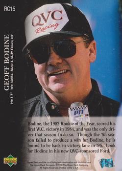 1996 Upper Deck Road to the Cup #RC15 Geoff Bodine Back