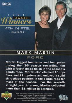 1996 Upper Deck Road to the Cup #RC126 Mark Martin Back