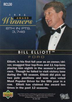 1996 Upper Deck Road to the Cup #RC130 Bill Elliott Back