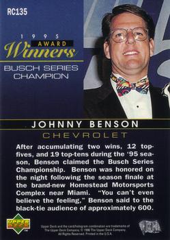 1996 Upper Deck Road to the Cup #RC135 Johnny Benson Back