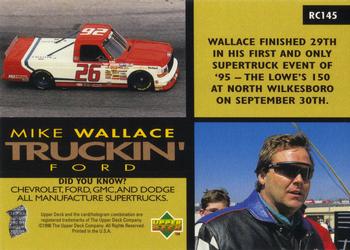1996 Upper Deck Road to the Cup #RC145 Mike Wallace Back