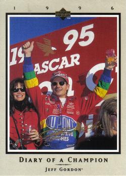 1996 Upper Deck Road to the Cup - Diary of a Champion #DC 1 Jeff Gordon Front