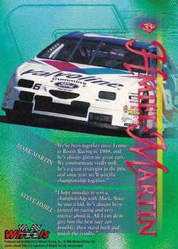 1996 Wheels Crown Jewels Elite #53 Steve Hmiel / Mark Martin Back