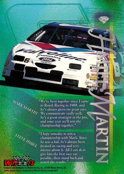 1996 Wheels Crown Jewels Elite - Diamond Redemption Prize #53 Steve Hmiel / Mark Martin Back