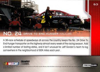 2012 Press Pass #63 No. 24 Drive To End Hunger Hauler Back