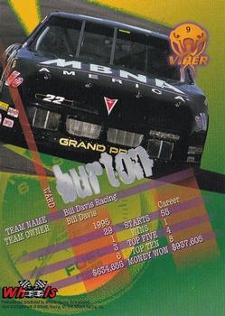 1996 Wheels Viper #9 Ward Burton Back