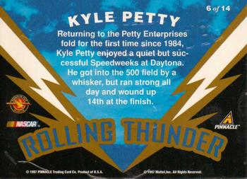 1997 Action Packed - Rolling Thunder #6 Kyle Petty Back