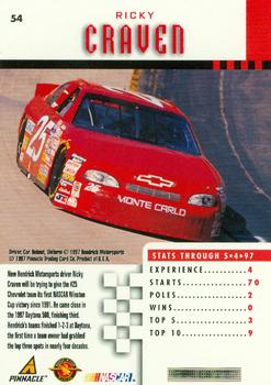 1997 Pinnacle #54 Hendrick Motorsports Back