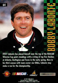 1997 Pinnacle #64 Bobby Labonte Back