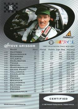 1997 Pinnacle Certified #16 Steve Grissom Back