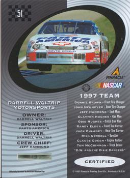 1997 Pinnacle Certified #51 Darrell Waltrip's Car Back