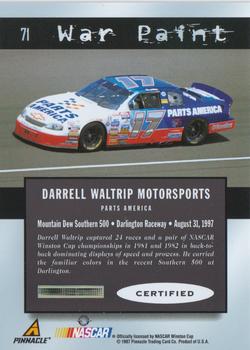 1997 Pinnacle Certified #71 Darrell Waltrip's Car Back