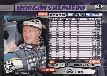 1997 Press Pass #18 Morgan Shepherd Back