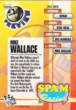 1997 Press Pass #129 Mike Wallace Back