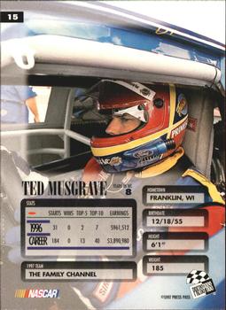 1997 Press Pass Premium #15 Ted Musgrave Back