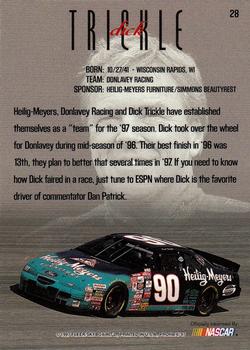 1997 SkyBox NASCAR Profile #28 Dick Trickle Back