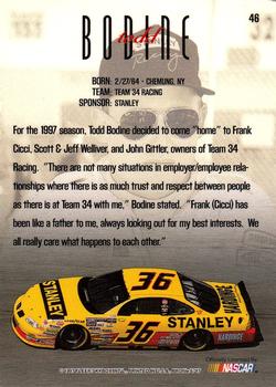 1997 SkyBox NASCAR Profile #46 Todd Bodine Back