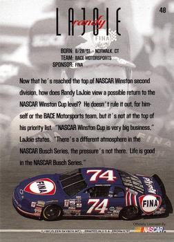 1997 SkyBox NASCAR Profile #48 Randy LaJoie Back