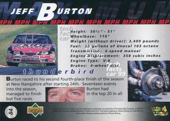 1997 Collector's Choice #84 Jeff Burton's Car Back