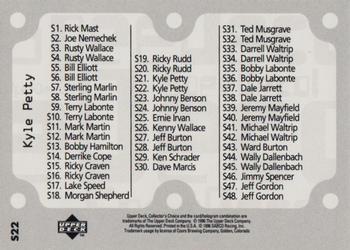 1997 Collector's Choice - Speedecals #S22 Kyle Petty's Helmet Back