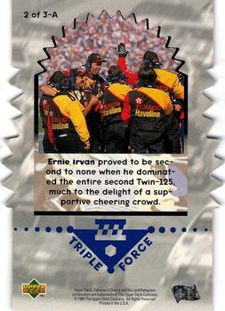1997 Collector's Choice - Triple Force #2-A Ernie Irvan Back