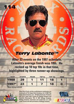 1997 Maxx #114 Terry Labonte Back