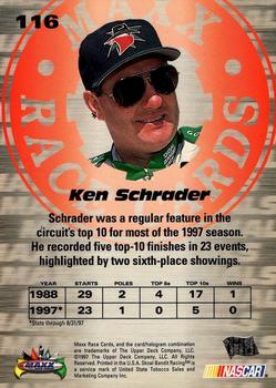 1997 Maxx #116 Ken Schrader Back