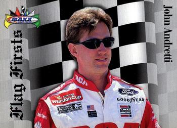 1997 Maxx - Flag Firsts #FF16 John Andretti Front