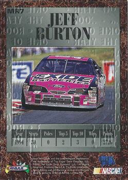 1997 Maxx - Rookies of the Year #MR7 Jeff Burton Back