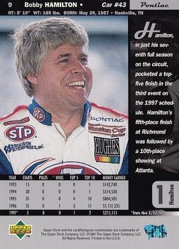 1997 Upper Deck Road to the Cup #9 Bobby Hamilton Back