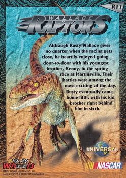 1997 Wheels Jurassic Park - Raptors #R11 Rusty Wallace Back