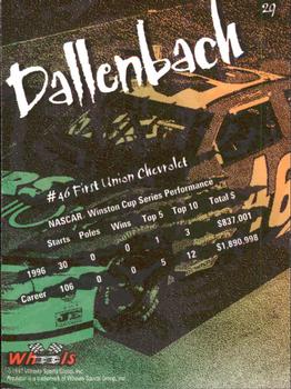 1997 Wheels Predator #29 Wally Dallenbach Back