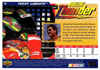 1998 Collector's Choice #41 Terry Labonte's Car Back