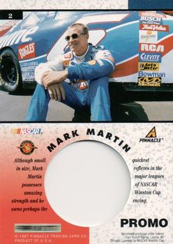 1998 Pinnacle Mint Collection #2 Mark Martin Back