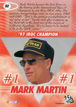 1998 Press Pass #92 Mark Martin IROC Back