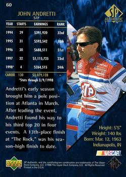 1998 SP Authentic #60 John Andretti's Car Back