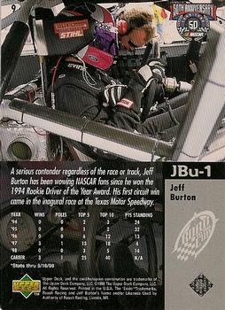 1998 Upper Deck Road to the Cup #9 Jeff Burton Back