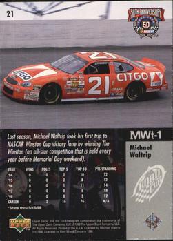 1998 Upper Deck Road to the Cup #21 Michael Waltrip Back