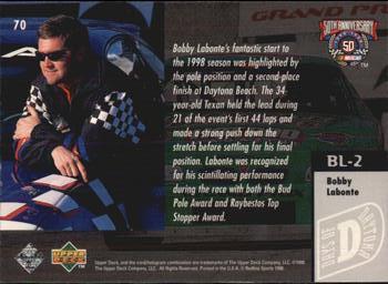 1998 Upper Deck Road to the Cup #70 Bobby Labonte Back