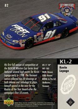 1998 Upper Deck Road to the Cup #82 Kevin Lepage Back