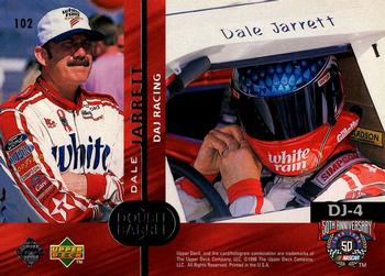 1998 Upper Deck Road to the Cup #102 Dale Jarrett Back